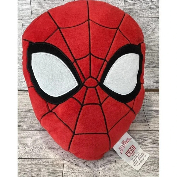Marvel Spiderman Face Pillow Head Red Oval Spiderverse - Picture 1 of 3